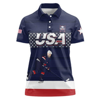Custom USA Ice Hockey Women Polo Shirt Go Champions