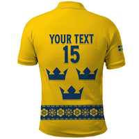 Custom Sweden Ice Hockey Polo Shirt Go Tre Kronor