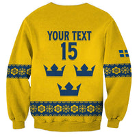Custom Sweden Ice Hockey Sweatshirt Go Tre Kronor