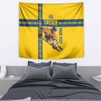 Custom Sweden Ice Hockey Tapestry Go Tre Kronor