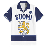 Custom Finland Ice Hockey Family Matching Short Sleeve Bodycon Dress and Hawaiian Shirt Go Suomi Go