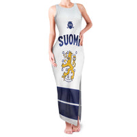 Custom Finland Ice Hockey Family Matching Tank Maxi Dress and Hawaiian Shirt Go Suomi Go