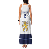 Custom Finland Ice Hockey Family Matching Tank Maxi Dress and Hawaiian Shirt Go Suomi Go
