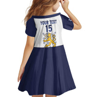 Custom Finland Ice Hockey Kid Short Sleeve Dress Go Suomi Go