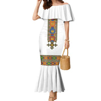 Ethiopia Saba Kemis Family Matching Mermaid Dress and Hawaiian Shirt Habesha Style LT15