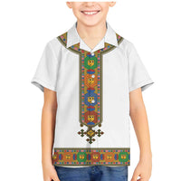 Ethiopia Saba Kemis Family Matching Mermaid Dress and Hawaiian Shirt Habesha Style LT15