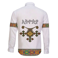 Ethiopia Saba Kemis Family Matching Off The Shoulder Long Sleeve Dress and Hawaiian Shirt Habesha Style LT15