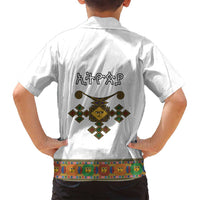 Ethiopia Saba Kemis Family Matching Puletasi and Hawaiian Shirt Habesha Style LT15