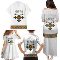 Ethiopia Saba Kemis Family Matching Puletasi and Hawaiian Shirt Habesha Style LT15