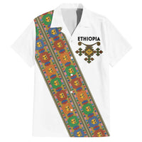 Ethiopia Saba Kemis Family Matching Puletasi and Hawaiian Shirt Sash Style