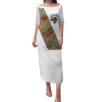 Ethiopia Saba Kemis Family Matching Puletasi and Hawaiian Shirt Sash Style