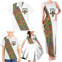 Ethiopia Saba Kemis Family Matching Tank Maxi Dress and Hawaiian Shirt Sash Style