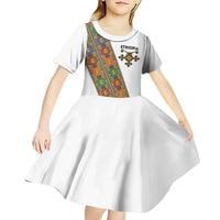 Ethiopia Saba Kemis Kid Short Sleeve Dress Sash Style