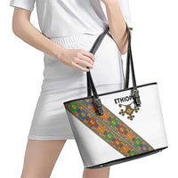 Ethiopia Saba Kemis Leather Tote Bag Sash Style