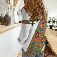 Ethiopia Saba Kemis Women Casual Shirt Sash Style