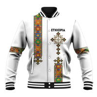Ethiopia Saba Kemis Baseball Jacket Ethiopian Cross Lion Of Judah