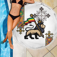 Ethiopia Saba Kemis Beach Blanket Ethiopian Cross Lion Of Judah