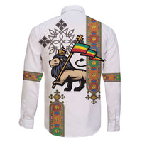 Ethiopia Saba Kemis Family Matching Long Sleeve Bodycon Dress and Hawaiian Shirt Ethiopian Cross Lion Of Judah