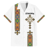 Ethiopia Saba Kemis Family Matching Summer Maxi Dress and Hawaiian Shirt Ethiopian Cross Lion Of Judah