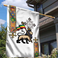 Ethiopia Saba Kemis Garden Flag Ethiopian Cross Lion Of Judah