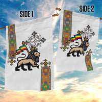 Ethiopia Saba Kemis Garden Flag Ethiopian Cross Lion Of Judah