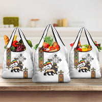 Ethiopia Saba Kemis Grocery Bag Ethiopian Cross Lion Of Judah