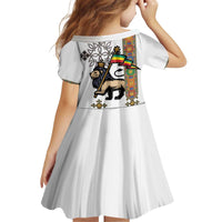 Ethiopia Saba Kemis Kid Short Sleeve Dress Ethiopian Cross Lion Of Judah
