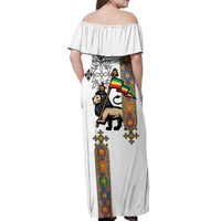 Ethiopia Saba Kemis Off Shoulder Maxi Dress Ethiopian Cross Lion Of Judah