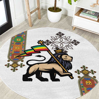 Ethiopia Saba Kemis Round Carpet Ethiopian Cross Lion Of Judah