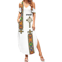 Ethiopia Saba Kemis Summer Maxi Dress Ethiopian Cross Lion Of Judah