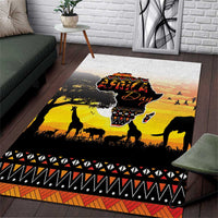 Happy Africa Day Area Rug African Safari With Map