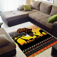 Happy Africa Day Area Rug African Safari With Map