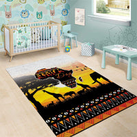 Happy Africa Day Area Rug African Safari With Map
