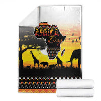 Happy Africa Day Blanket African Safari With Map