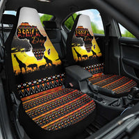 Happy Africa Day Car Seat Cover African Safari With Map