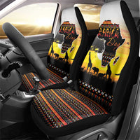 Happy Africa Day Car Seat Cover African Safari With Map