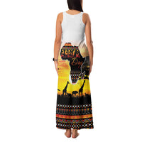 Happy Africa Day Family Matching Tank Maxi Dress and Hawaiian Shirt African Safari With Map