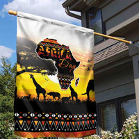 Happy Africa Day Garden Flag African Safari With Map