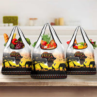 Happy Africa Day Grocery Bag African Safari With Map