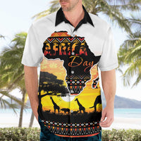 Happy Africa Day Hawaiian Shirt African Safari With Map