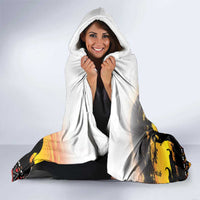 Happy Africa Day Hooded Blanket African Safari With Map