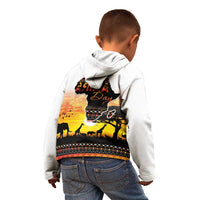Happy Africa Day Kid Hoodie African Safari With Map