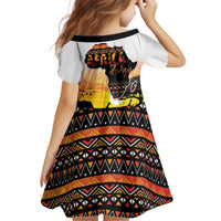 Happy Africa Day Kid Short Sleeve Dress African Safari With Map