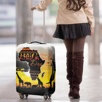 Happy Africa Day Luggage Cover African Safari With Map