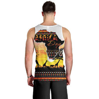 Happy Africa Day Men Tank Top African Safari With Map