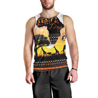 Happy Africa Day Men Tank Top African Safari With Map