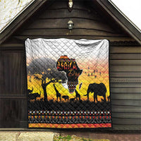 Happy Africa Day Quilt African Safari With Map
