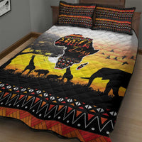 Happy Africa Day Quilt Bed Set African Safari With Map