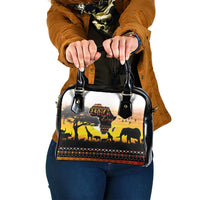Happy Africa Day Shoulder Handbag African Safari With Map