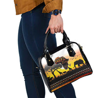 Happy Africa Day Shoulder Handbag African Safari With Map